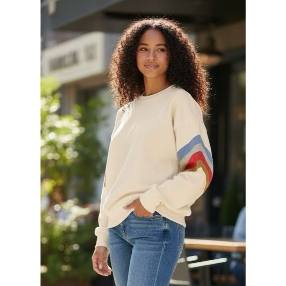Easel NWOT womens crew neck long sleeve oversized sweatshirt Medium collegiate